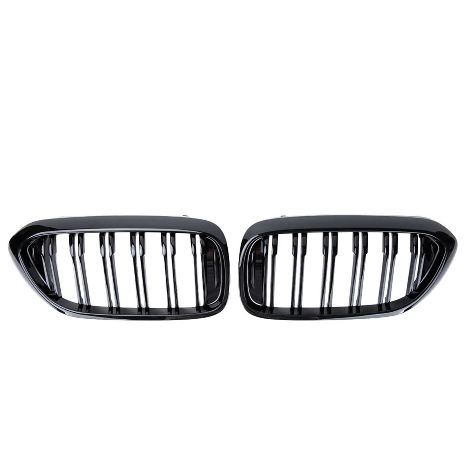 Front Bumper Grille Für 5 Series G30 G38 525I 530I 540I 550I 2017-2020 ABS Doppellamellen Glanz Schwarz Front Nierengrill Auto-Frontgrill(Gloss Black) von CQRBNE