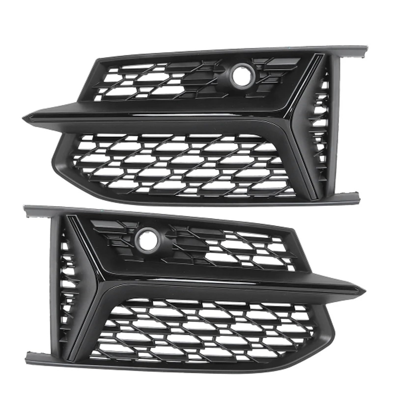 Front Bumper Grille Für A6 C8 2019-2022 Sport S-Line Autoscooter Frontstoßstange Nebelscheinwerfergitter Wabengitter Im Mesh-Stil Auto-Frontgrill(Dark Grey) von CQRBNE