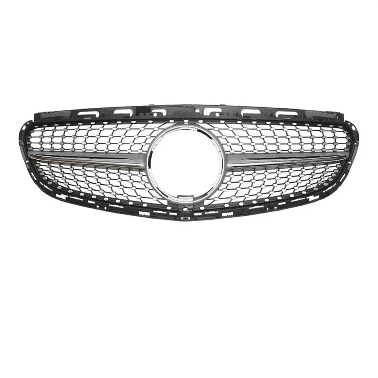 Front Bumper Grille Für Benz E Klasse W212 2009-2015 GT Diamant Styling Grill Tuning Auto Vorderen Stoßfänger Kühlergrill Körper Auto-Frontgrill(13-15 Diamond Silver) von CQRBNE