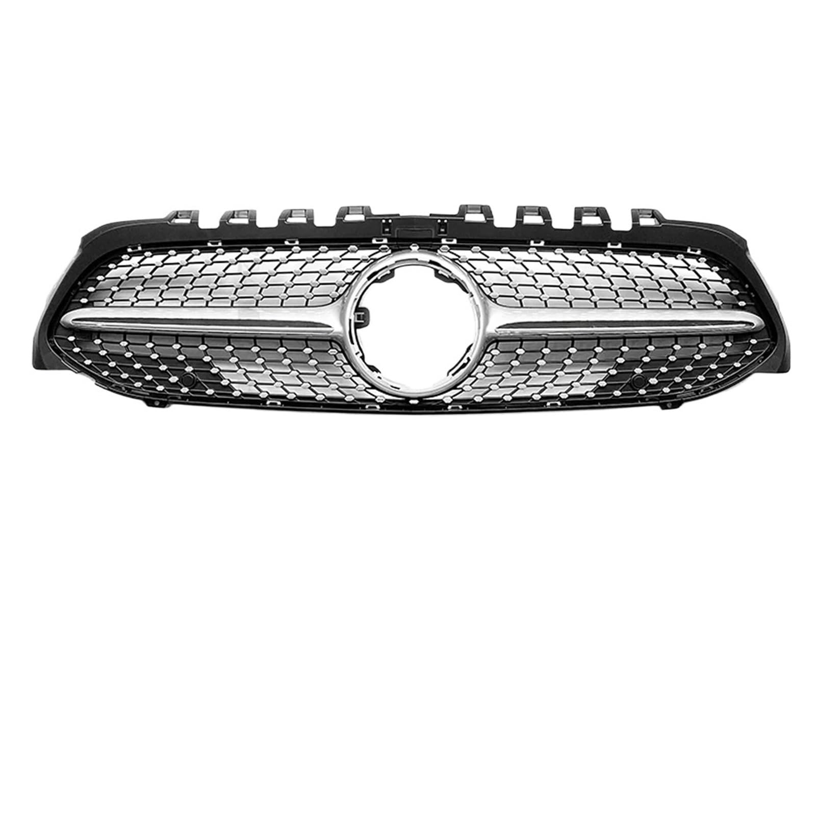 Front Bumper Grille Für Benz W177 A 2019+ A250 A200 A180 A220 A35 Für Facelift Front Hood Grille Racing Stoßstange Grill Außenteil Auto-Frontgrill(Diamond Silvery) von CQRBNE