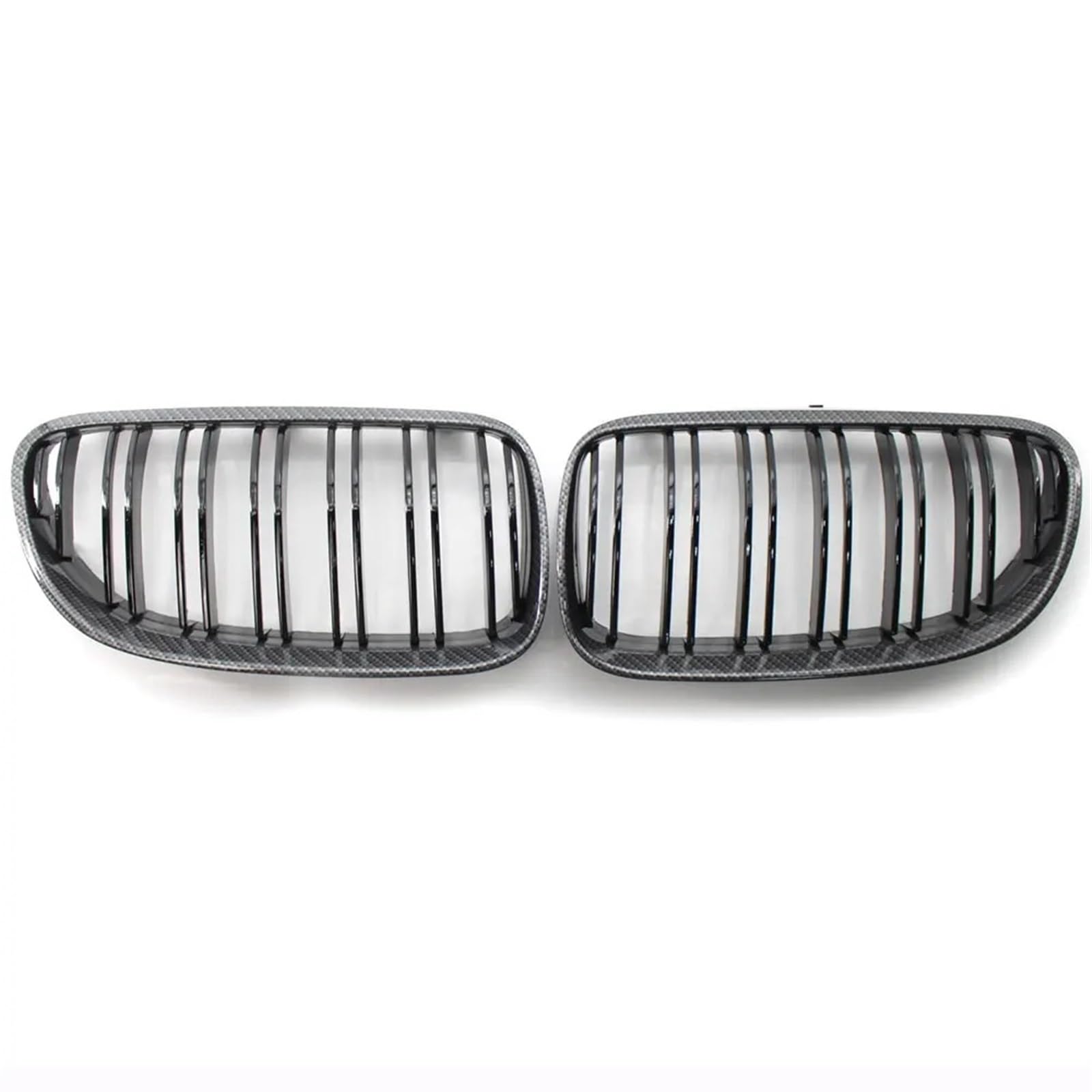 Front Bumper Grille Für E92 E93 320I 330I 328i 335i 2010 2011 2012 Auto-Styling Glanz Schwarz Dual Line Carbon Fiber Kühlergrill Niere Grill Auto-Frontgrill(Carbon Fiber) von CQRBNE