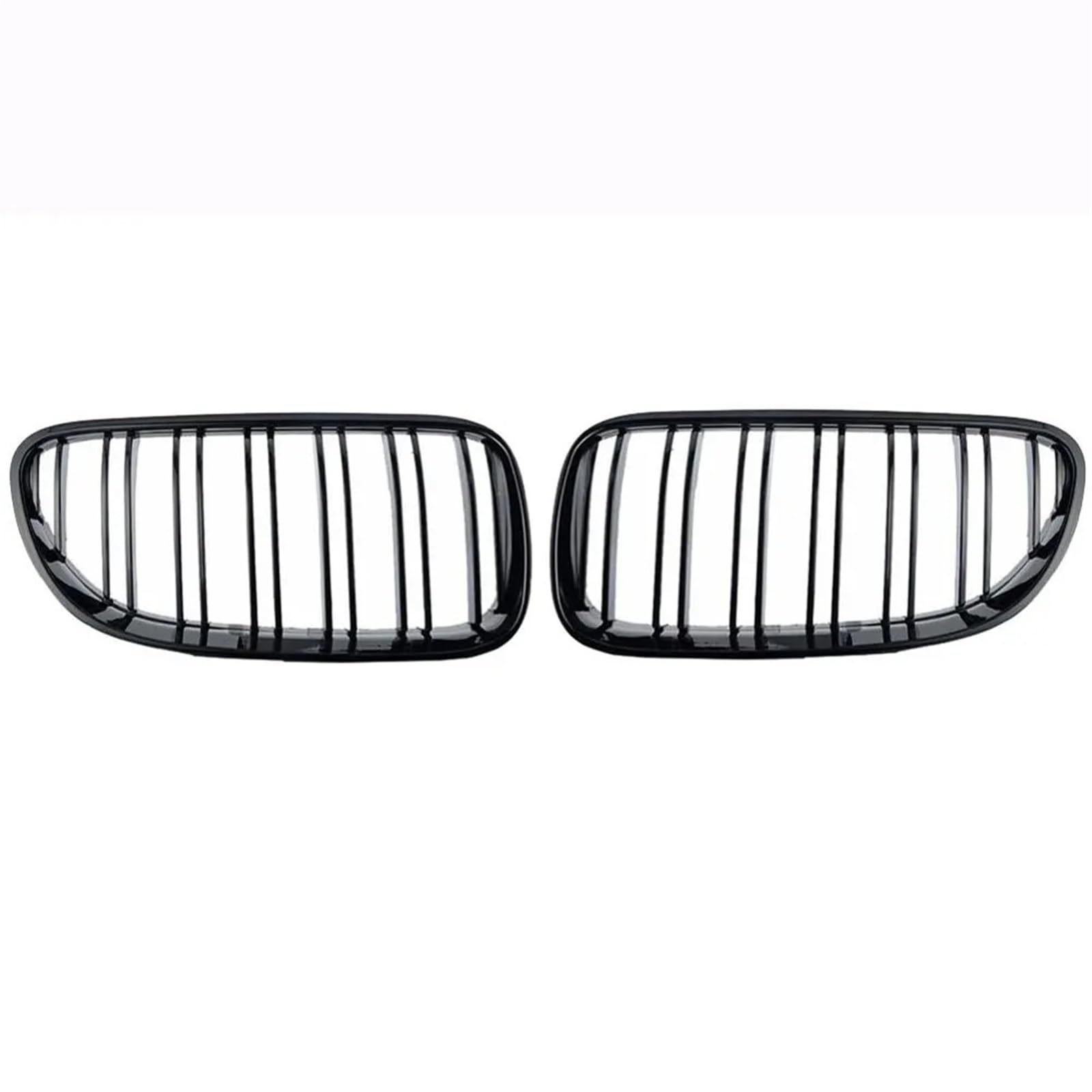 Front Bumper Grille Für E92 E93 320I 330I 328i 335i 2010 2011 2012 Auto-Styling Glanz Schwarz Dual Line Carbon Fiber Kühlergrill Niere Grill Auto-Frontgrill(Gloss Black) von CQRBNE