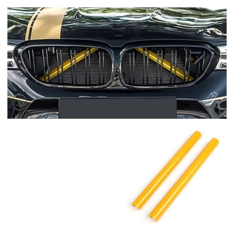 Front Bumper Grille Für F10 F11 F02 F30 F32 F44 Serie Auto Sport Styling Dekoration Abdeckrahmen F20 F21 F22 F23 Kühlergrill Zierleisten Auto-Frontgrill(Yellow) von CQRBNE