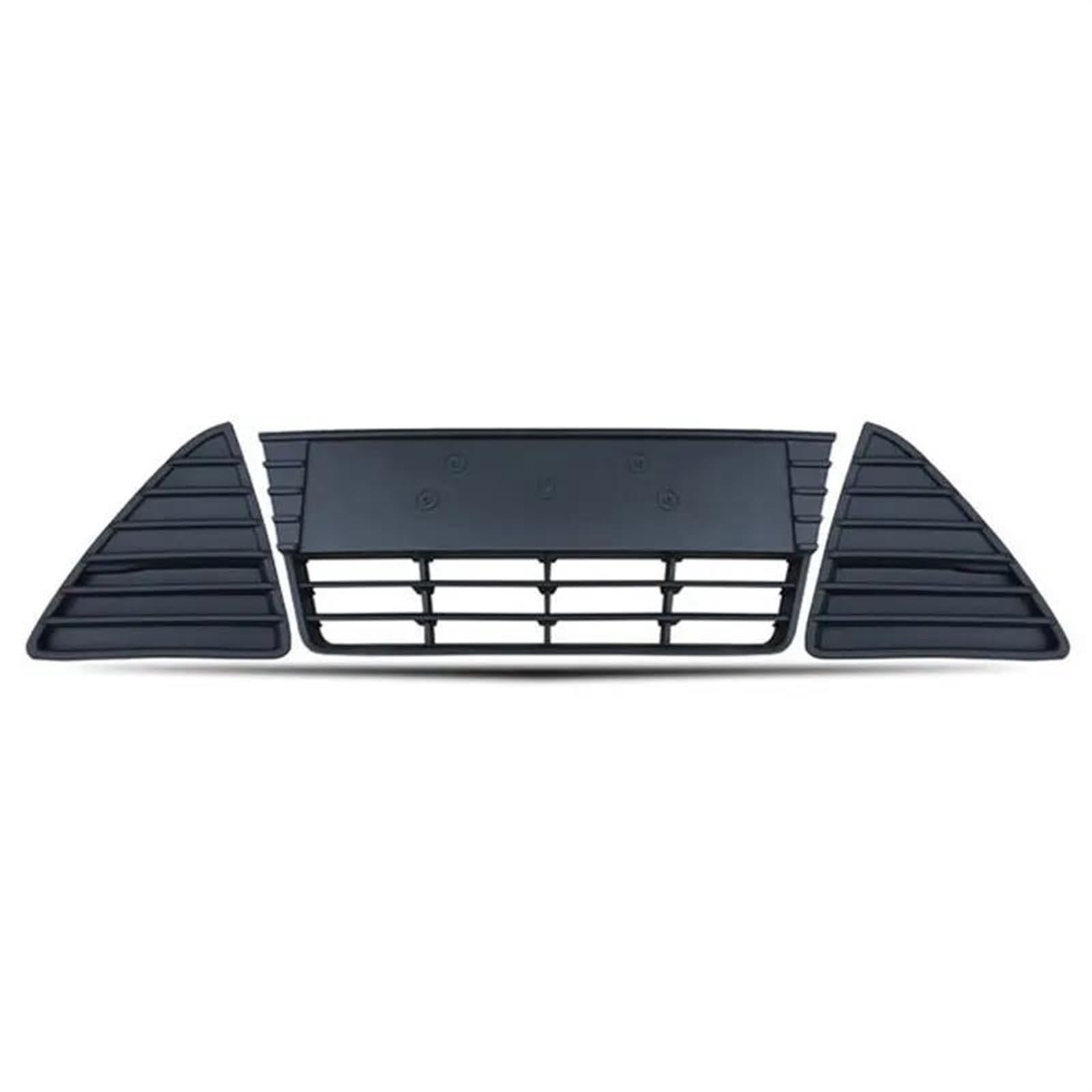 Front Bumper Grille Für Ford Für Focus 2012 2013 2014 Frontstoßstange Unterer Kühlergrill Renngrill Grills Wabengitter Glänzend Matt Schwarz Mesh Auto-Frontgrill(Matte Black 3 Pcs) von CQRBNE