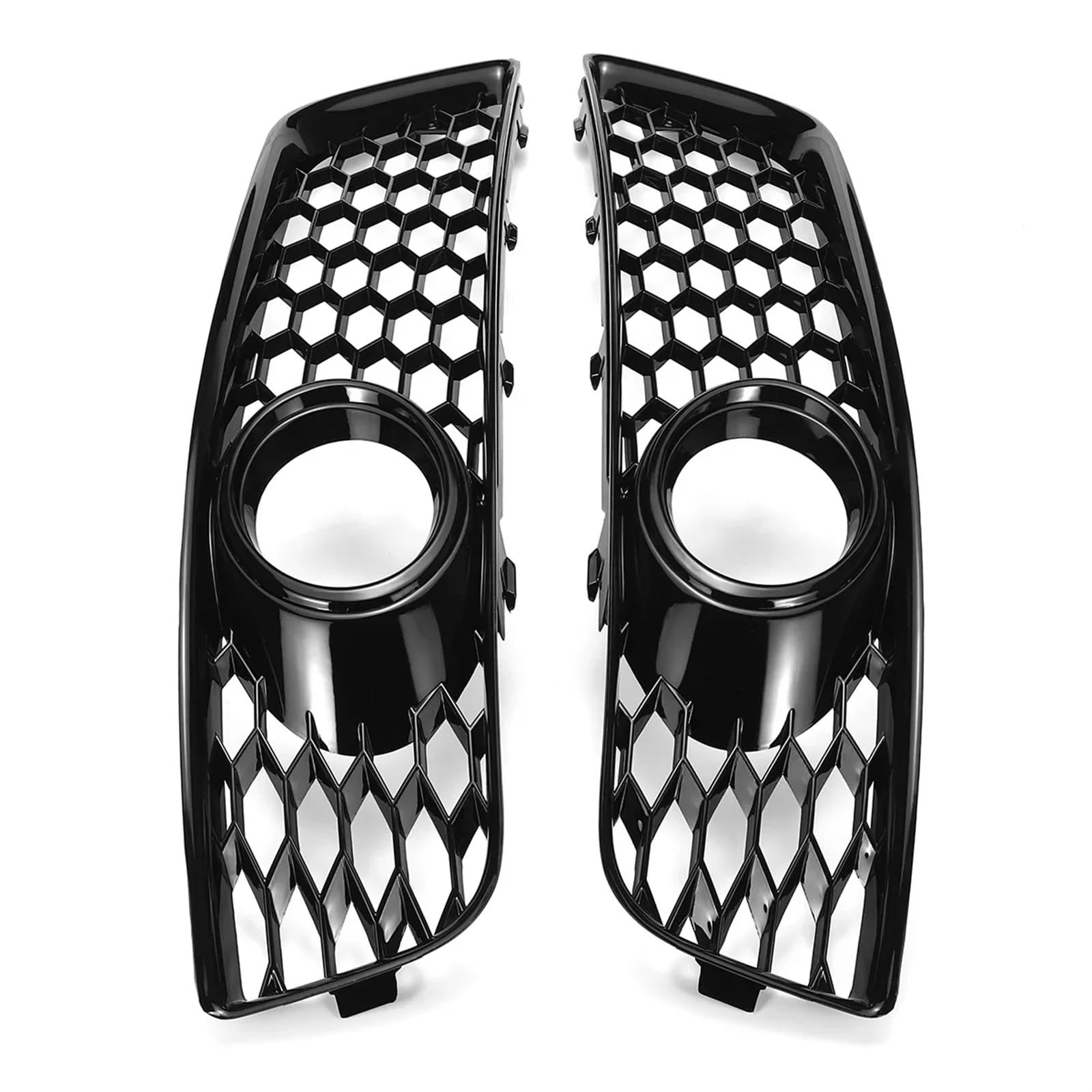 Front Bumper Grille Für Für A3 8P 2009-2013 8P0807682D Nebelscheinwerfer Kühlergrillabdeckung Glänzend/Chrom Auto Kühlergrill Wabengrillabdeckung Auto-Frontgrill(Glossy Black) von CQRBNE