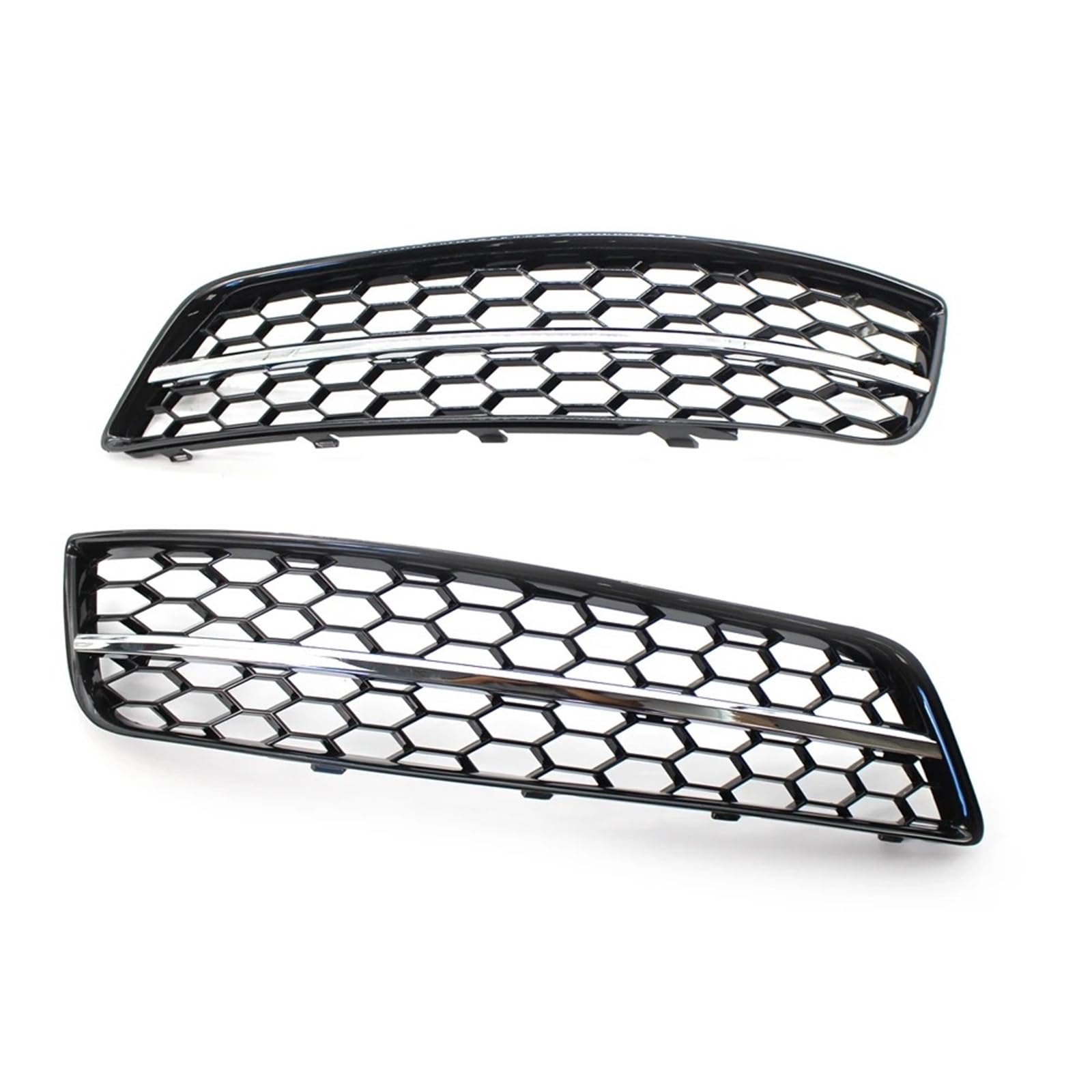 Front Bumper Grille Für Für A3 8P 2009-2013 Chrom Schwarz Auto Front Nebel Licht Grill Abdeckung Trim Waben Grill Auto-Frontgrill(Chrome Black) von CQRBNE