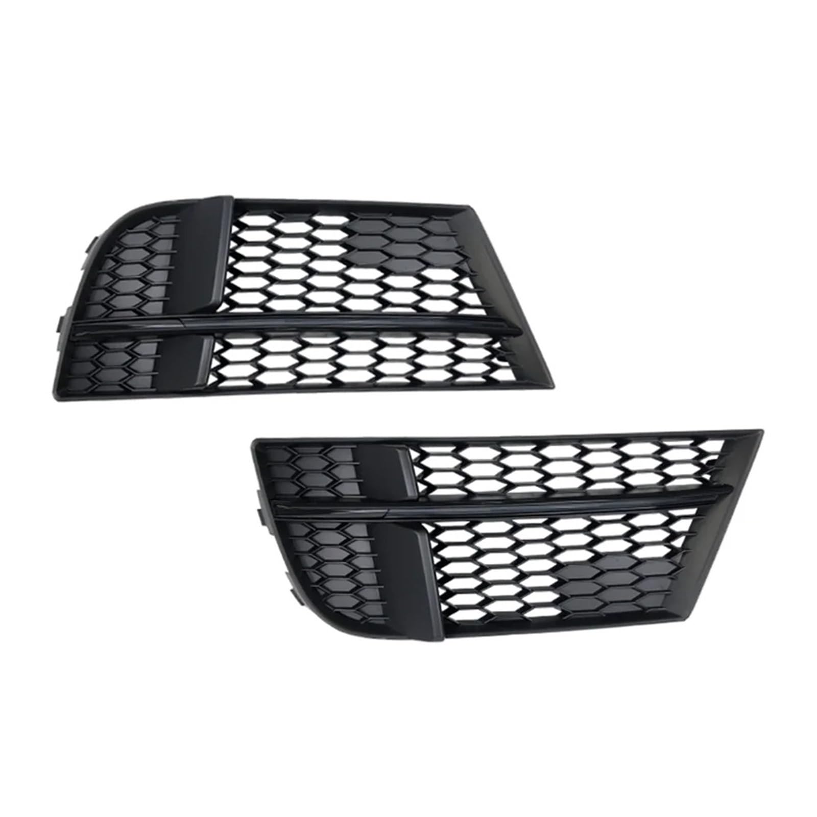 Front Bumper Grille Für Für A3 S-Linie S3 2017 2018 2019 2020 Nebel Lampe Waben Grille Abdeckungen Auto Front Stoßstange Nebel Licht Mesh Grille Auto-Frontgrill(Glossy Black) von CQRBNE