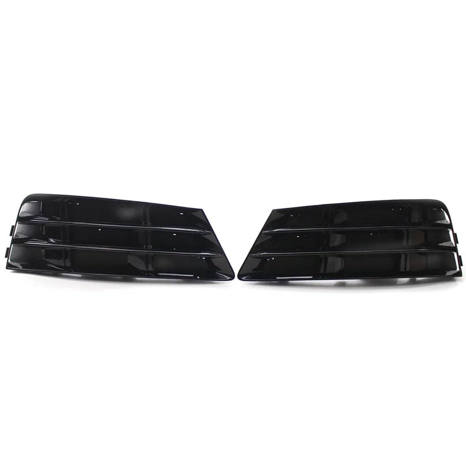 Front Bumper Grille Für Für A4 B9 2016 2017 2018 Vorne Links Rechts Stoßstange Nebel Licht Lampe Gitter 8W0807681R 8W0807682R Auto-Frontgrill(Black-1Pair) von CQRBNE