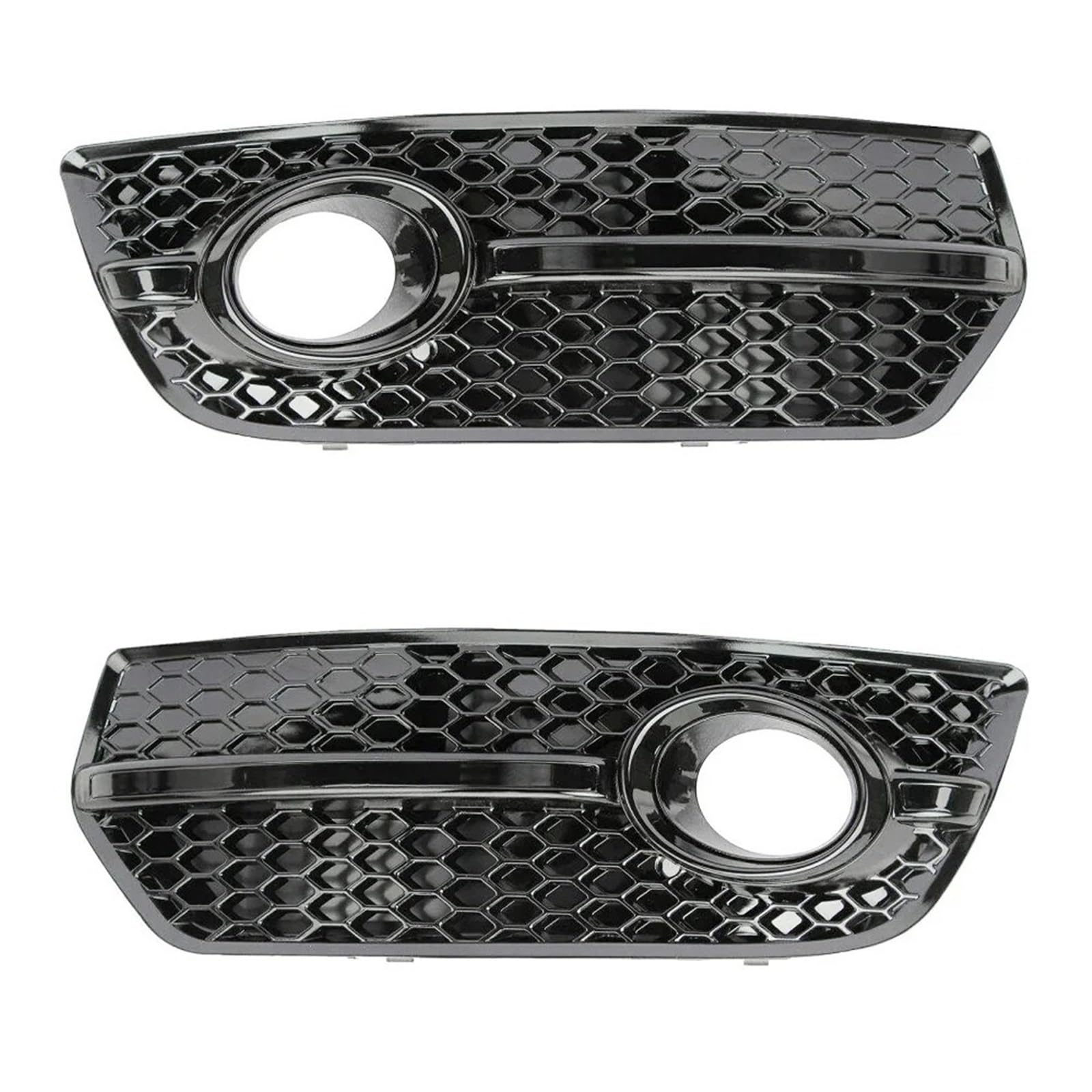 Front Bumper Grille Für Für Q5 2009 2010 2011 2012 Honeycomb Style Kühlergrill Auto Front Nebelscheinwerfer Kühlergrill Nebelscheinwerfer Lampengitter Auto-Frontgrill(Glossy Black) von CQRBNE