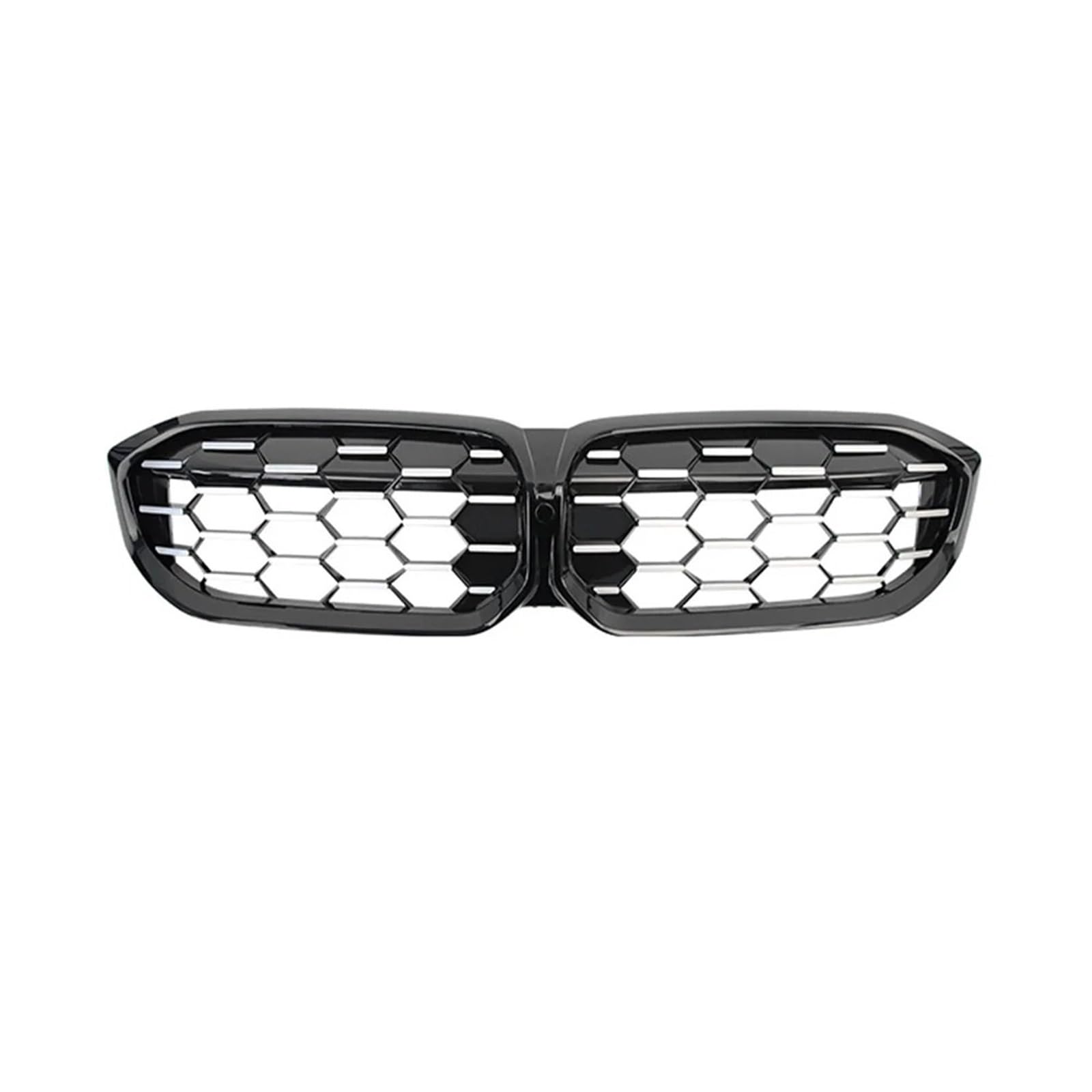 Front Bumper Grille Für G20 G28 Für LCI 3 Serie 2023+ 330i M340i Front Stoßstange Nieren Grill Diamant Alle Schwarz Stil Racing Grille Auto-Frontgrill(Black Frame Silver) von CQRBNE