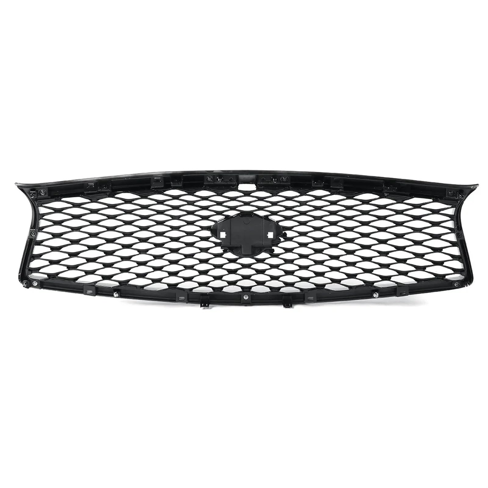 Front Bumper Grille Für Infiniti Q50 Q50S 2014 2015 2016 2017 Alle Modelle Glänzend Schwarz Obere Stoßstange Haube Mesh Grid Kühlergrill Racing Grills Auto-Frontgrill von CQRBNE