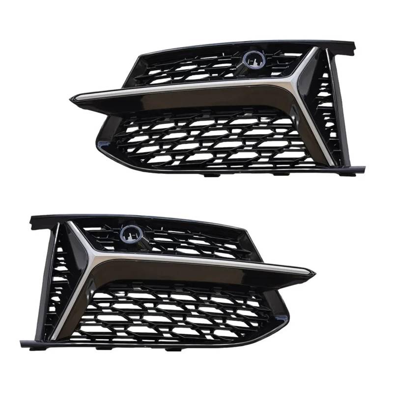 Front Bumper Grille Für S6 A6 C8 RS6 S-Linie 2018-2024 Nebel Licht Lünette Abdeckung Auto Vorderen Stoßfänger Kühlergrill Grill Abdeckung Auto-Frontgrill(Silber) von CQRBNE