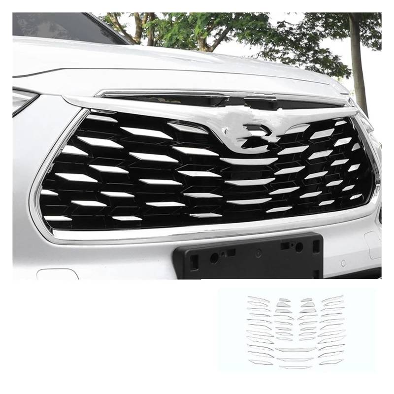 Front Bumper Grille Für Toyota Für Highlander XU70 2023 2021 2022 Auto Kühlergrill Dekoration Patch Net Alle Sterne Paste Auto-Frontgrill(Type N) von CQRBNE