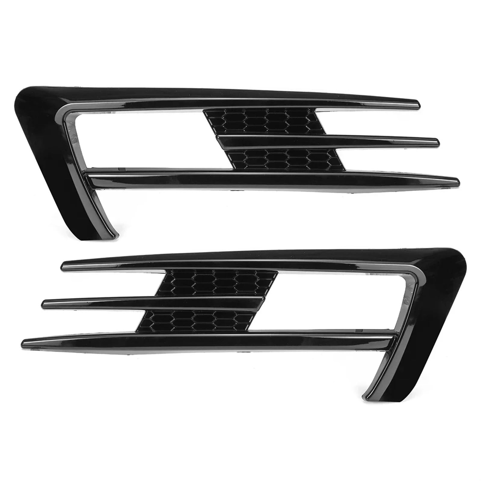 Front Bumper Grille Für VW Für Golf 7 MK7 2014-2017 Nebelscheinwerfer Augenbraue Messer Dekorieren ABS Auto Stoßfänger Vorne Nebelscheinwerfer Kühlergrill Abdeckung Trim Auto-Frontgrill(Glossy Black) von CQRBNE