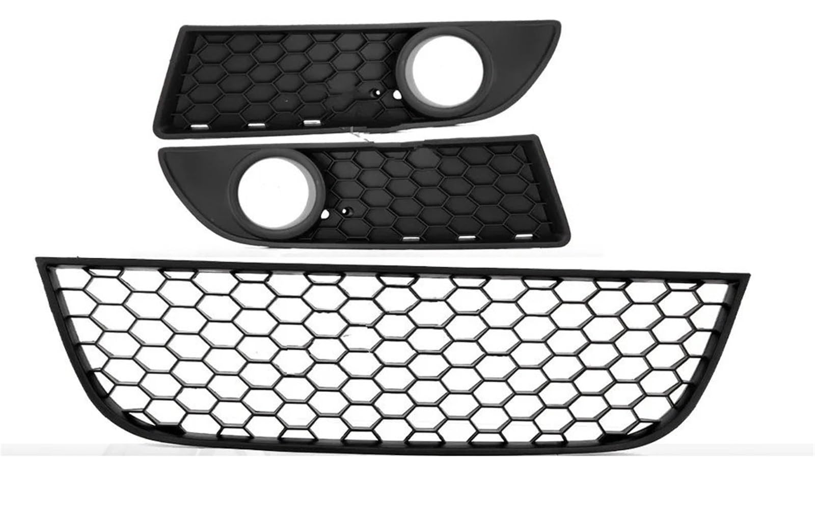 Front Bumper Grille Für VW Für Polo 9N3 Auto Nebelscheinwerfer Entlüftungsgrillabdeckung Für GTI 2005 2006 2007 2008 2009 MK4 Frontstoßstange Unterer Kühlergrill Auto-Frontgrill(3pcs) von CQRBNE