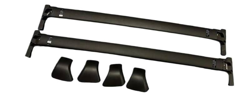 Gepäckablage Querträger 2PCS Für Toyota Für Grand Für Highlander 2023 2024 2025 Querlatte Dach Rack Schiene Träger Aluminium Gepäck Träger Dachreling Rack(Schwarz) von CQRBNE