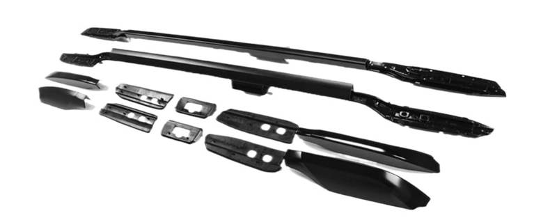 Gepäckablage Querträger 2PCS Für Toyota Für Land Für Cruiser Für Prado FJ150 2010-2023 Aluminium Cross Bar Gepäck Träger Dach Schiene Dachreling Rack(Schwarz) von CQRBNE