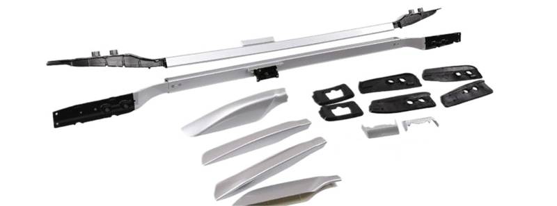 Gepäckablage Querträger 2PCS Für Toyota Für Land Für Cruiser Für Prado FJ150 2010-2023 Aluminium Cross Bar Gepäck Träger Dach Schiene Dachreling Rack(Silber) von CQRBNE