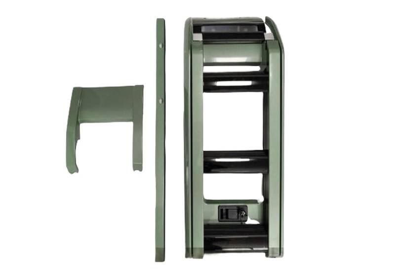 Gepäckablage Querträger Für Defender 110 L851 2020–2024, Faltbare, anhebbare Leiter, Zugang für Dachträger Dachreling Rack(Grasmere Green) von CQRBNE