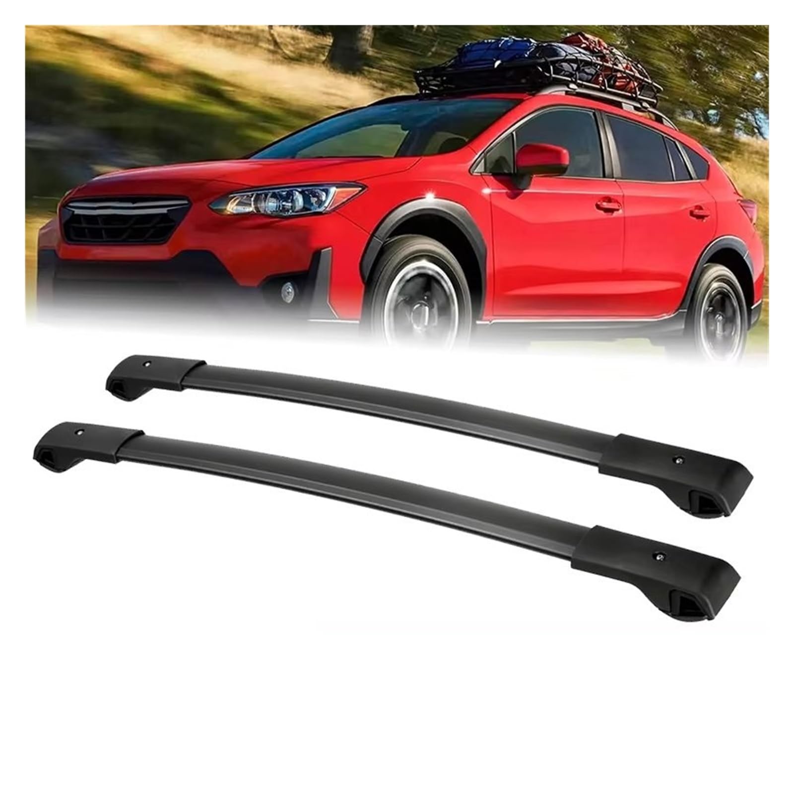 Gepäckablage Querträger Für Subaru Für Crosstrek Für Impreza 2018-2022 Aluminium Auto Dach Top Fracht Gepäck Träger Rack Halter Querstangen Dachreling Rack von CQRBNE