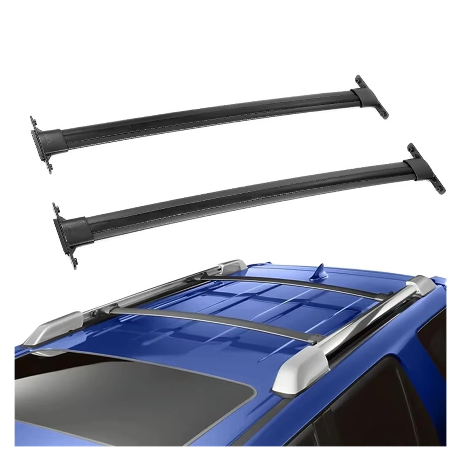 Gepäckablage Querträger Für Toyota Für 4 Runner 2010-2022 Auto Dach Rack Kreuz Bars Gepäck Kajak Fracht Träger Aluminium Dach Rack Schiene 45-50KG Last Dachreling Rack von CQRBNE