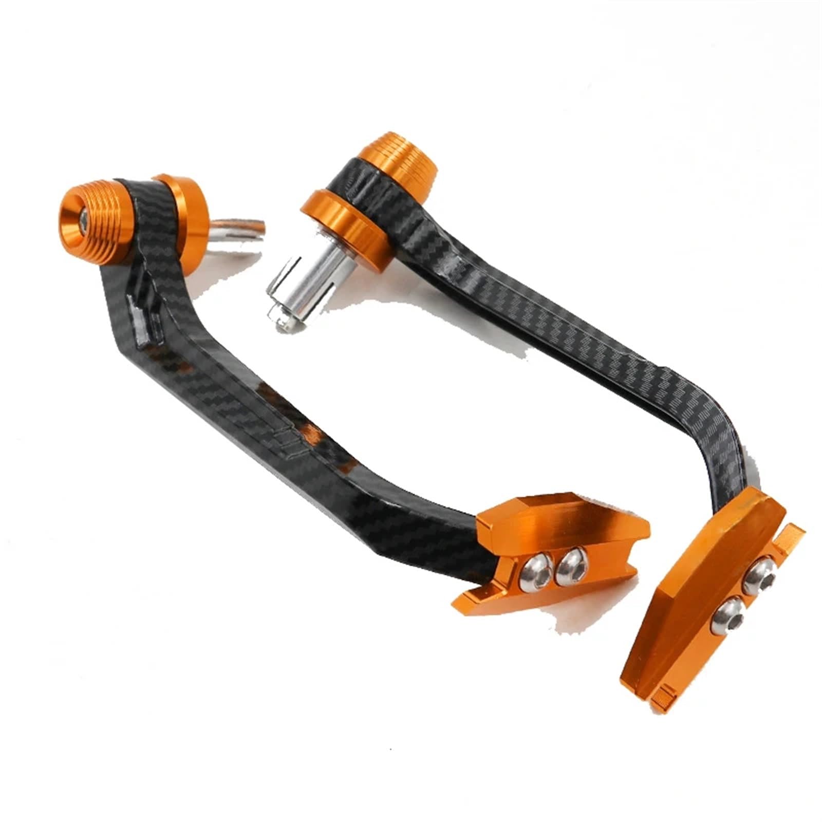 Motorrad HandProtektoren 17-22mm Lenker Für Aprilia Für Pegaso 650 SR50 Für Dorsoduro Für Tuono CR150 RS660 RS 125 Universal Motorrad Handschutz Lenker Handprotektoren(Carbon-orange) von CQRBNE