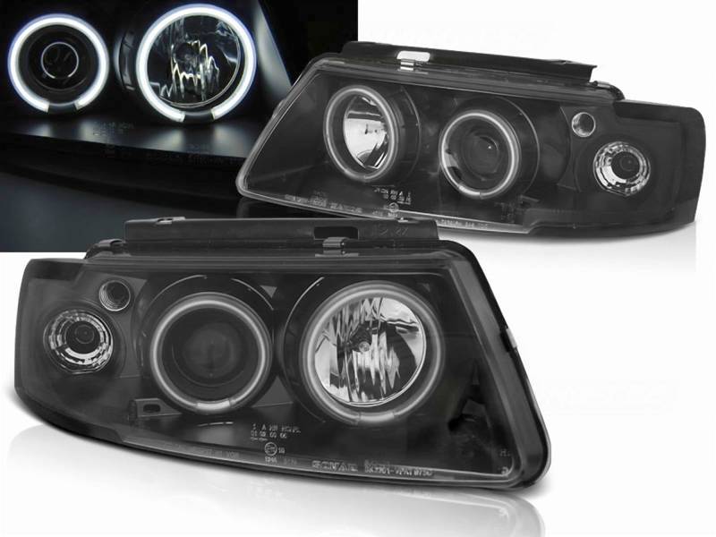 Angel Eyes Scheinwerfer Set CCFL schwarz für VW Passat B5 3B 96-08.2000 von CR-Lights