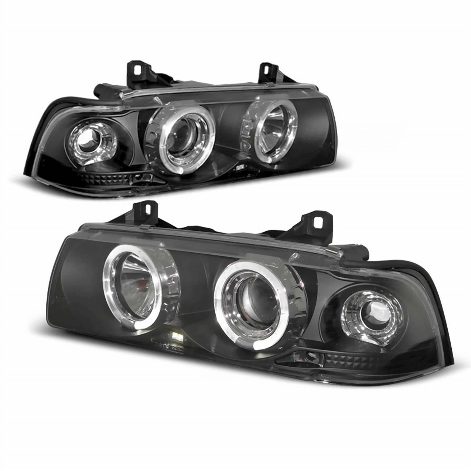 Angel Eyes Scheinwerfer Set schwarz für BMW E36 12.1990-08.1999 von CR-Lights