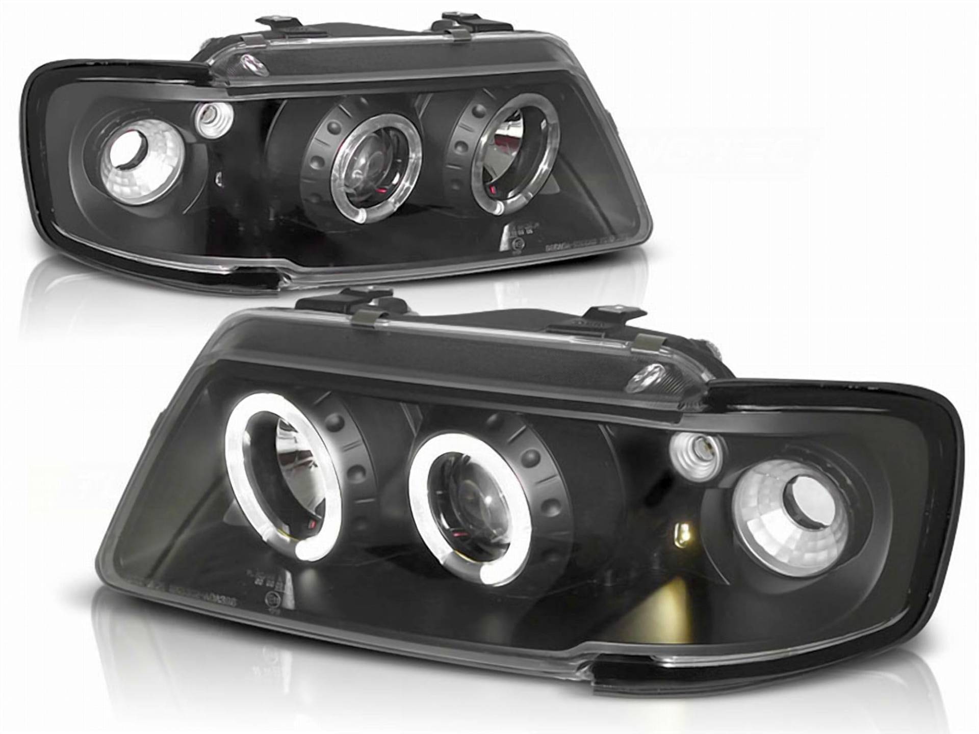 CR-Lights Angel Eyes Scheinwerfer in schwarz für Audi A3 8L 09.1996-08.2000, LPAU05 von Tuning-Tec