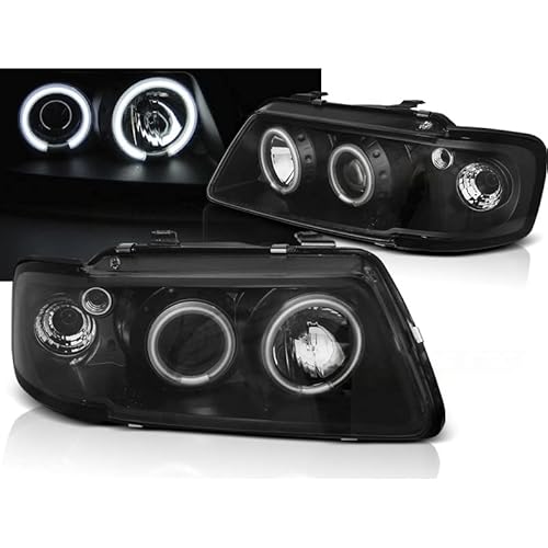 CCFL Angel Eyes Scheinwerfer Set in schwarz für Audi A3 8L 1996-2000 von CR-Lights