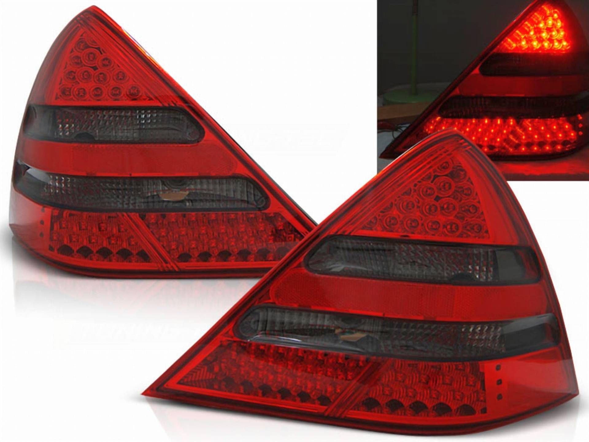 CR-Lights Für Mercedes SLK R170 LED Rückleuchten in rot matt 04.1996-2004 von CR-Lights