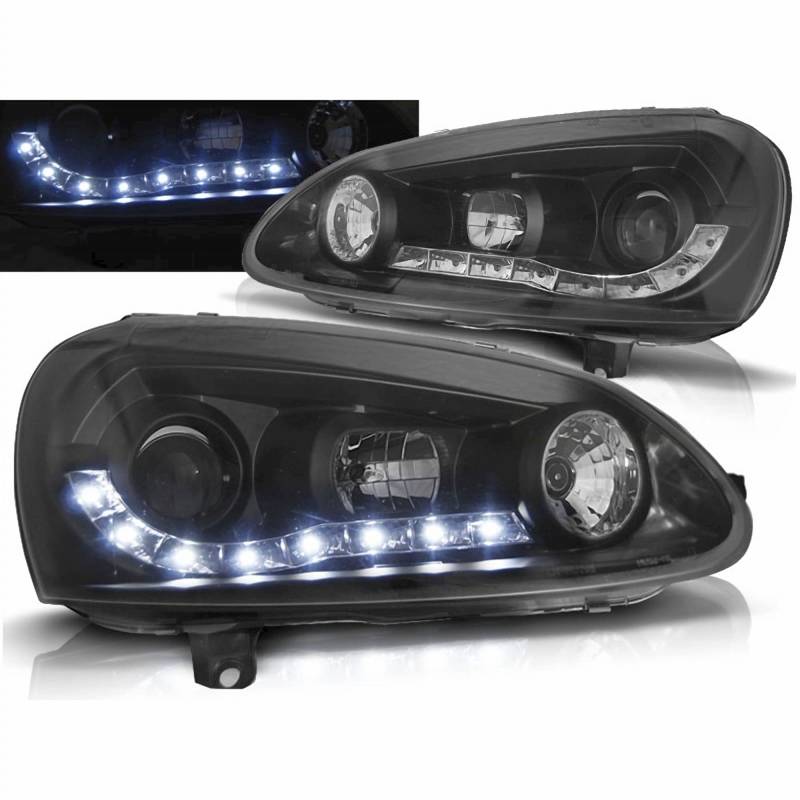 CR-Lights LED Scheinwerfer Set für VW Golf 5 V 10.2003-2009 schwarz von CR-Lights