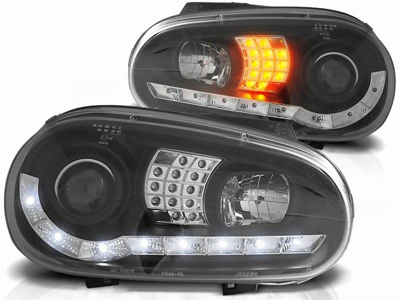 CR-Lights Led Scheinwerfer Set in schwarz für VW Golf IV 09.1997-09.2003 von CR-Lights