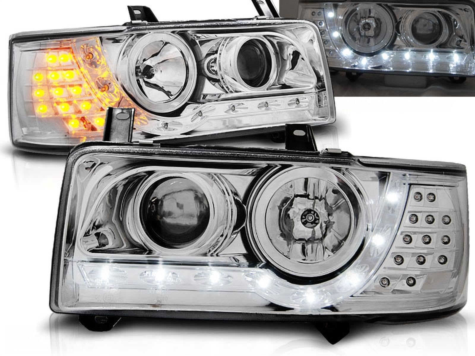 Tuning-Tec Led Scheinwerfer in chrom kurzer Vorderwagen für VW T4 Bus 1990-2003 von Tuning-Tec