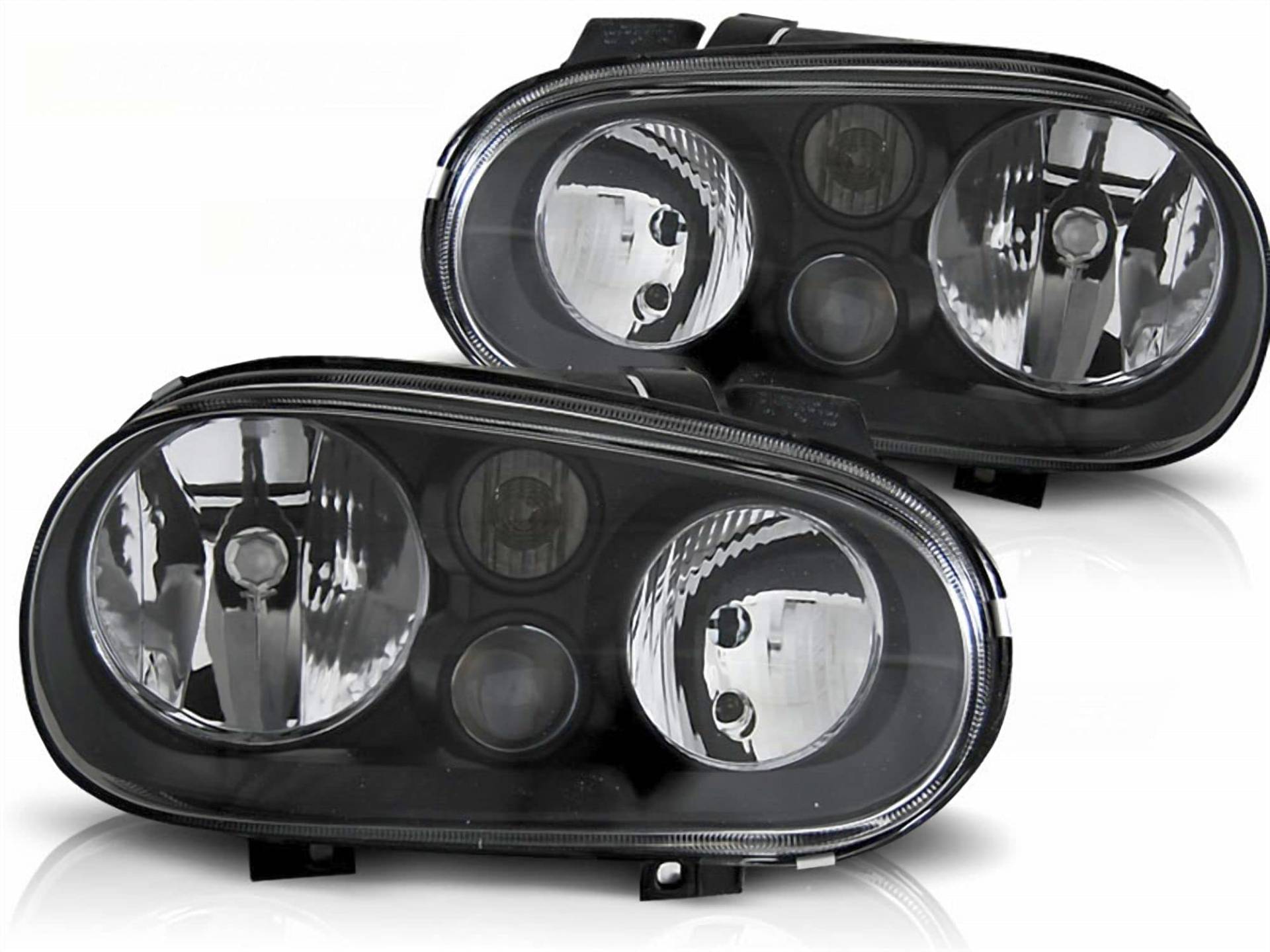 Tuning-Tec Scheinwerfer Set für VW Golf 4 schwarz mit Nebelscheinwerfer H7 H3 09.1997-09.2003 von Tuning-Tec