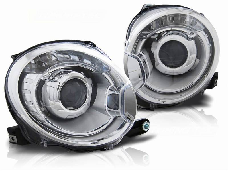 Tuning-Tec Scheinwerfer Set passend für Fiat 500 312 09/2007-11/2016 in chrom von Tuning-Tec