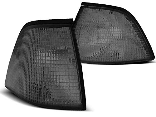 Coupe + Cabrio 2 Türer Frontblinker in rauchglas smoke getönt schwarz für BMW E36 12.1990-09.1999 Set von CR-Lights