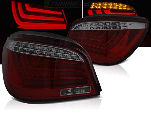 Für BMW E60 LCI 2007 bis 2010 LED Lightbar Rückleuchten in rot matt getönt von CR-Lights