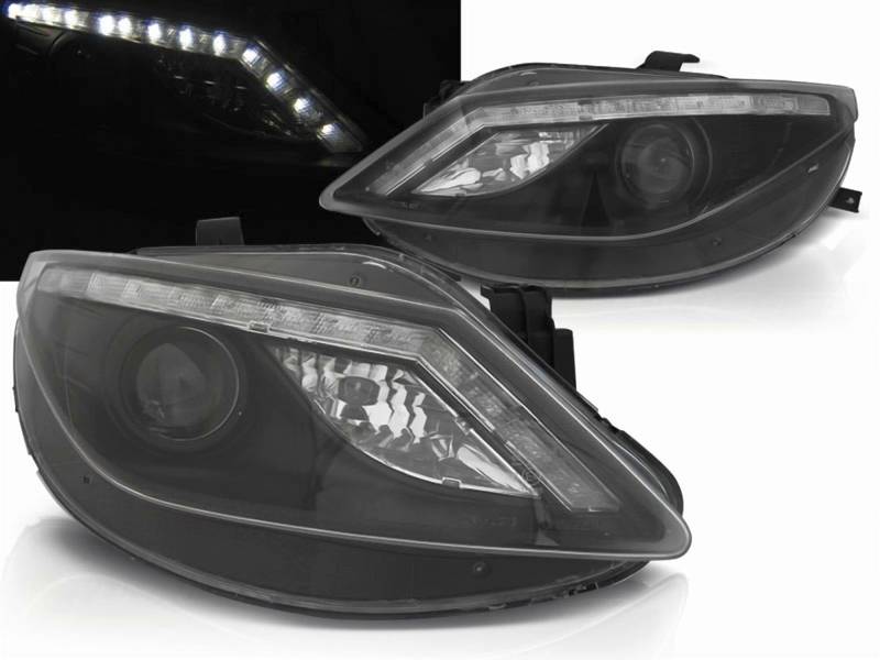 LED Scheinwerfer Set in schwarz für Seat Ibiza 6J 06.2008-2012 von Tuning-Tec