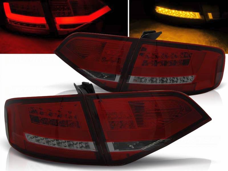 Led LightBar Rückleuchten in rot matt für Audi A4 B8 Limo von CR-Lights