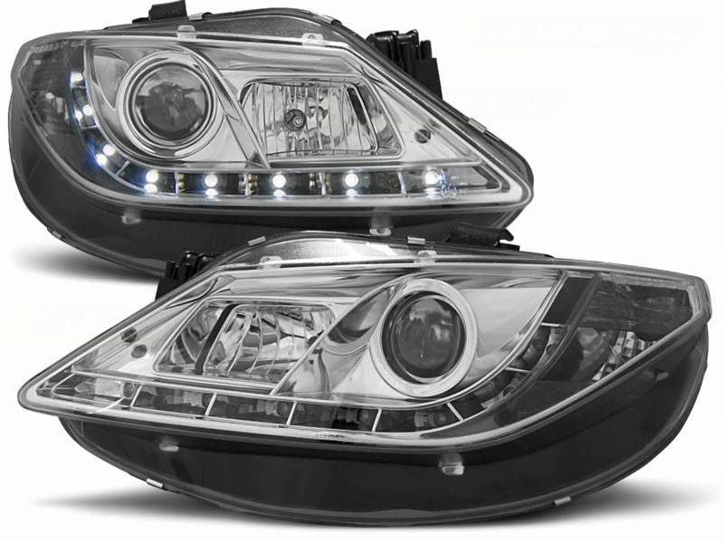 Led Scheinwerfer Set für Seat Ibiza 6J 2008-2012 in chrom von CR-Lights