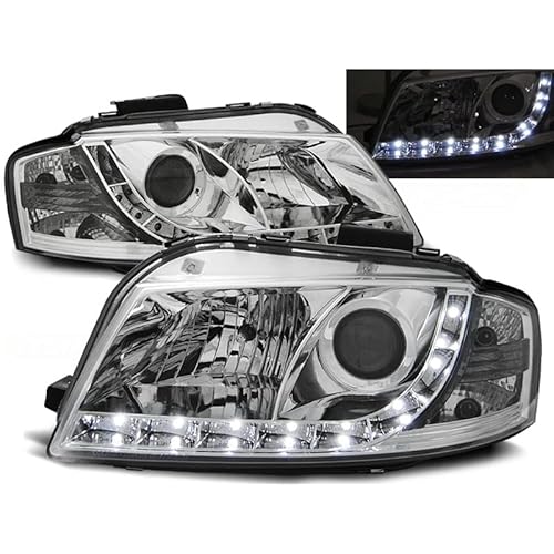 Led Scheinwerfer Set in chrom für Audi A3 8P 05.2003-03.08 von CR-Lights