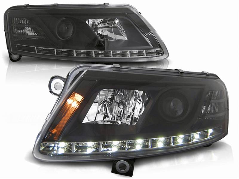 Led Scheinwerfer Set in schwarz für Audi A6 C6 4F 04.2004-2008 von Tuning-Tec