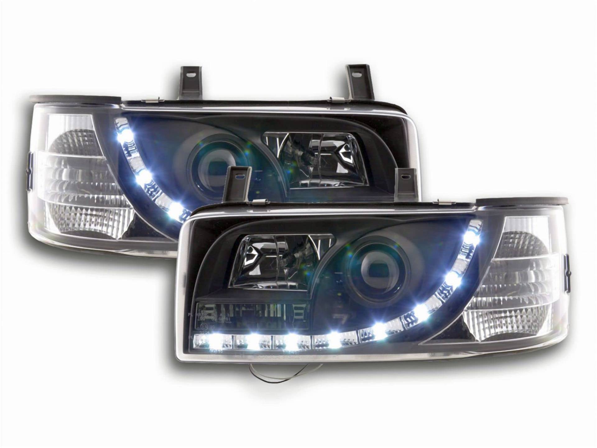 Tuning-Tec Led Scheinwerfer Set in schwarz für VW T4 1990-03.2003 Bus kurzer Vorderwagen von Tuning-Tec