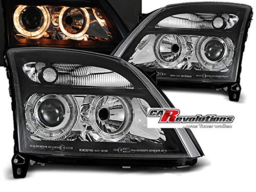 Scheinwerfer für Opel Vectra C 04.2002-08.2005 Angel Eyes schwarz von CR-Lights