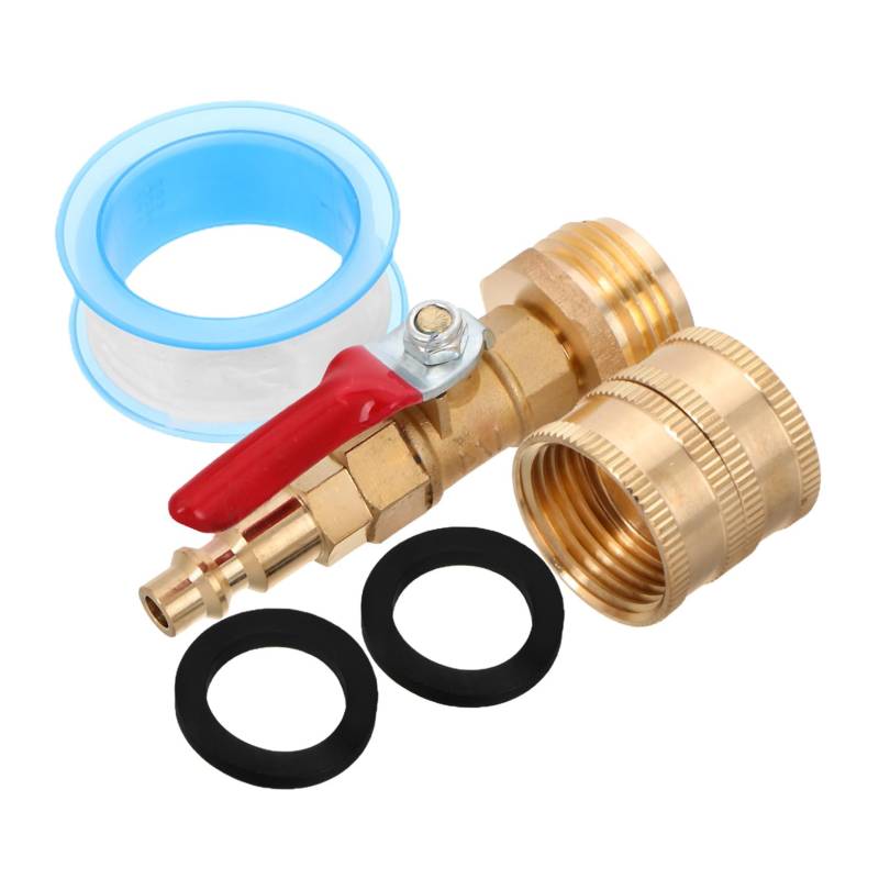 CRAFTHROU 1 Satz Verbindungsset Aus Messing Wohnmobil-außenduschadapter Adapter Für Luftkompressor Und Gartenschlauch Rv-ausblasadapter-set Winterfest Machen Sprinkler-blowout-adapter Kupfer von CRAFTHROU