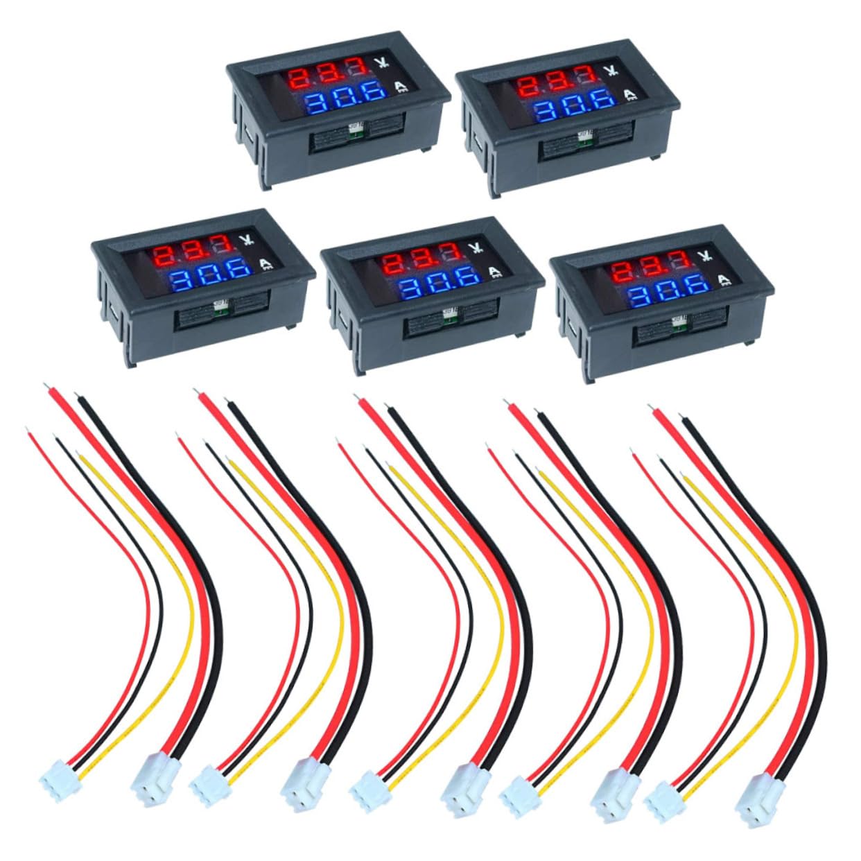 CRAFTHROU 5st Spannung Und Strom Auto Spannungsmesser Voltmeter-amperemeter-anzeige Dc-panel-voltstrommesser Aktuelle Lcd-anzeige Anzeige Digitalanzeige-amperemeter-voltmeter Plastik von CRAFTHROU