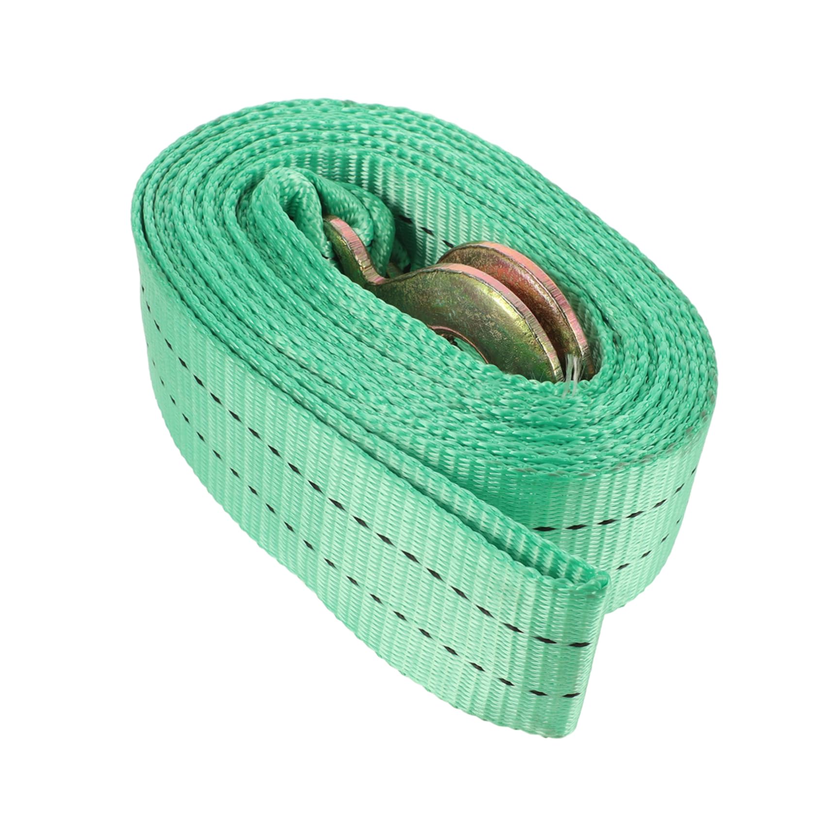 CRAFTHROU Abschleppseil Abschleppgurt mit Haken Abschleppgurte für LKW Auto Anhängerschlinge Auto Bootsanhänger Seil Hochleistungsgurte Abschleppketten mit Haken Polyester Light Green von CRAFTHROU