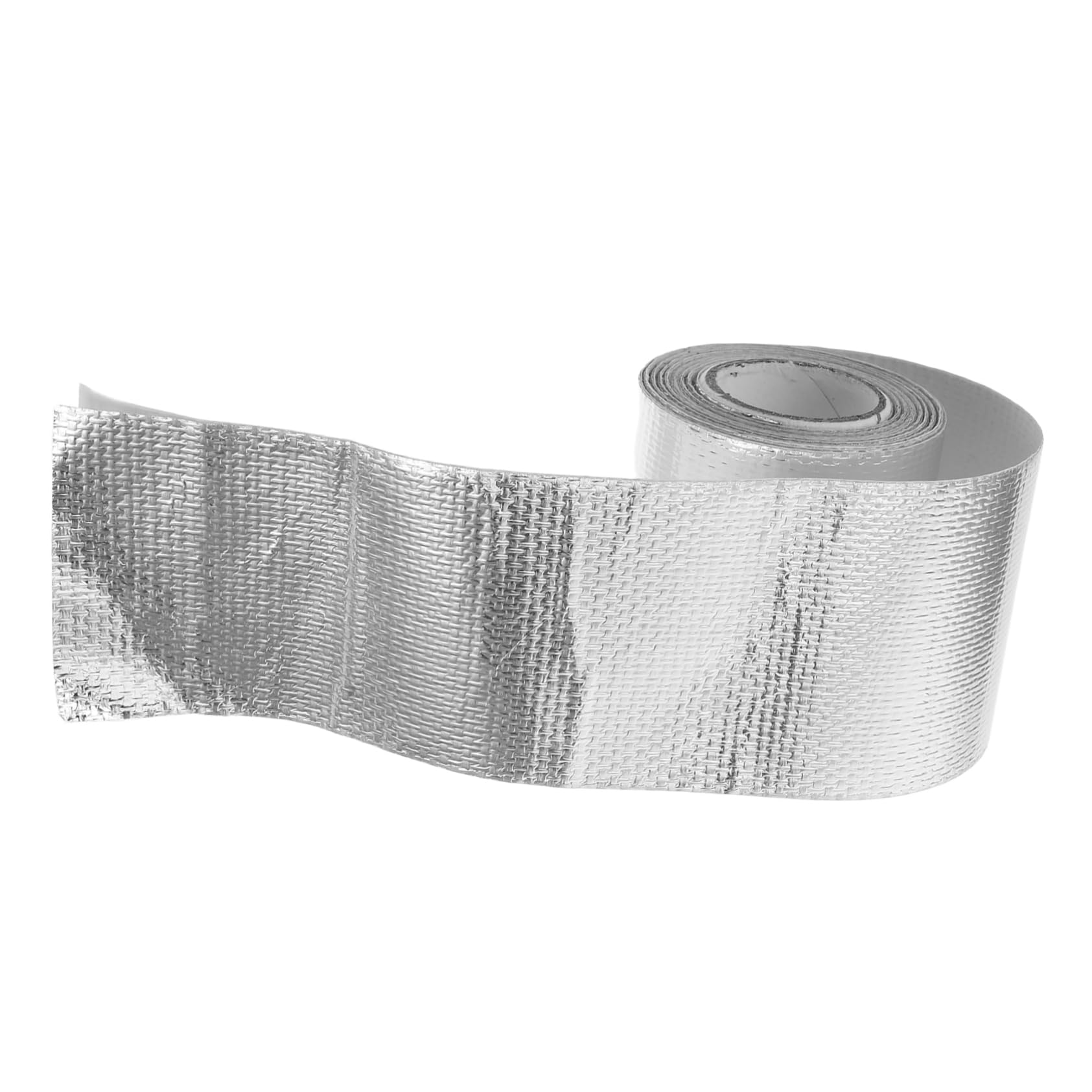 CRAFTHROU Aluminiumfolien Fasergewebe Aluminiumfolienband Auspuffrohrband Hitzebeständiger Klebstoff Wärmereflektierendes Klebeband Klempnerband Reflektierendes Gürtelrohr Hitzeband von CRAFTHROU