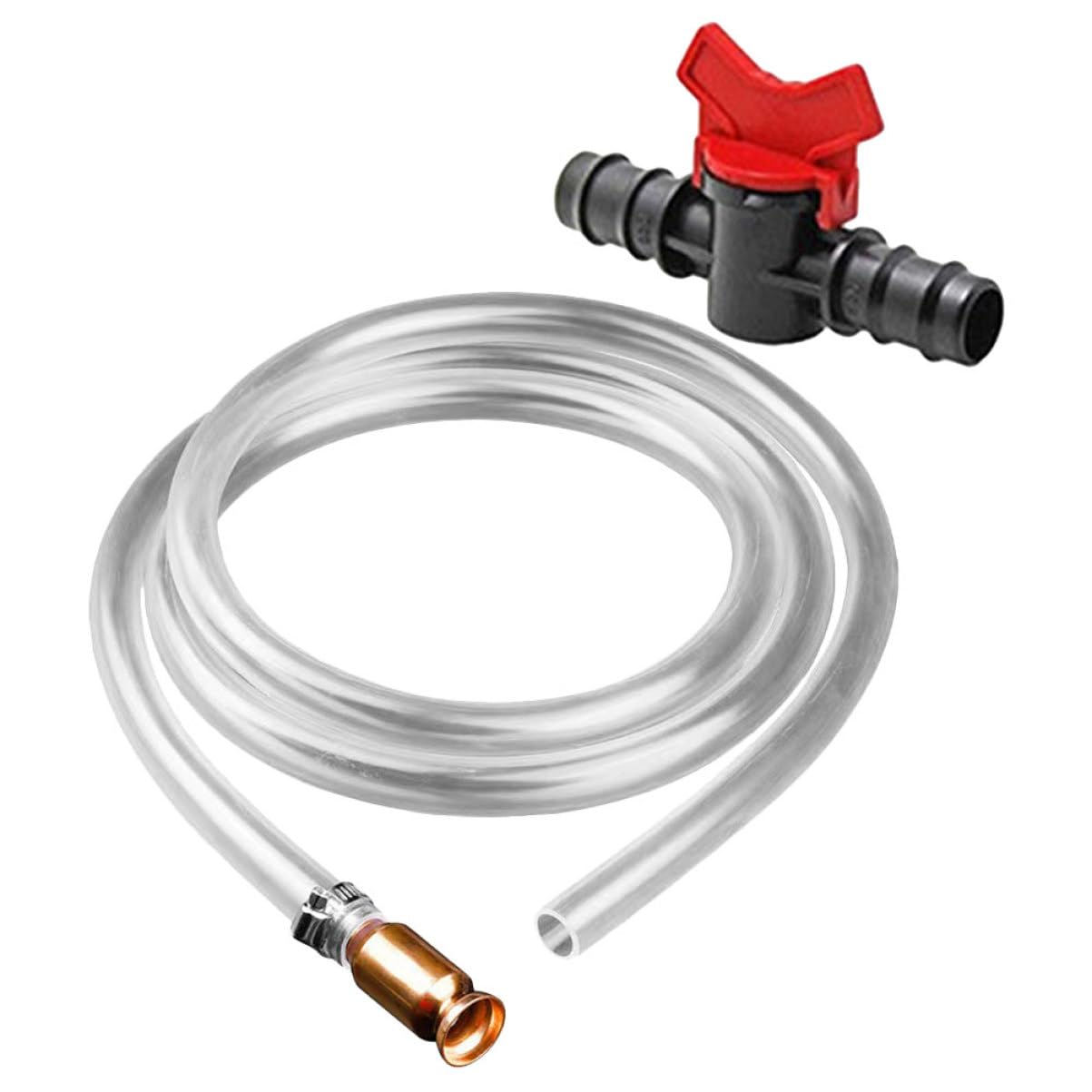 CRAFTHROU Tragbares Siphon Pumpen Set Für Benzin Und Wasser Handbetriebene Absaugschläuche Mit Messingkopf 3 Meter Schlauch Klemme Und Schalter Für Camping Und Outdoor Aktivitäten von CRAFTHROU